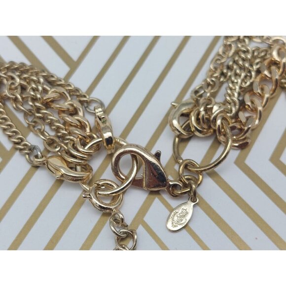 Premier Designs Gold Tone Multi Chain & Blue AB Wash Beaded Convertible Necklace - Picture 11 of 12